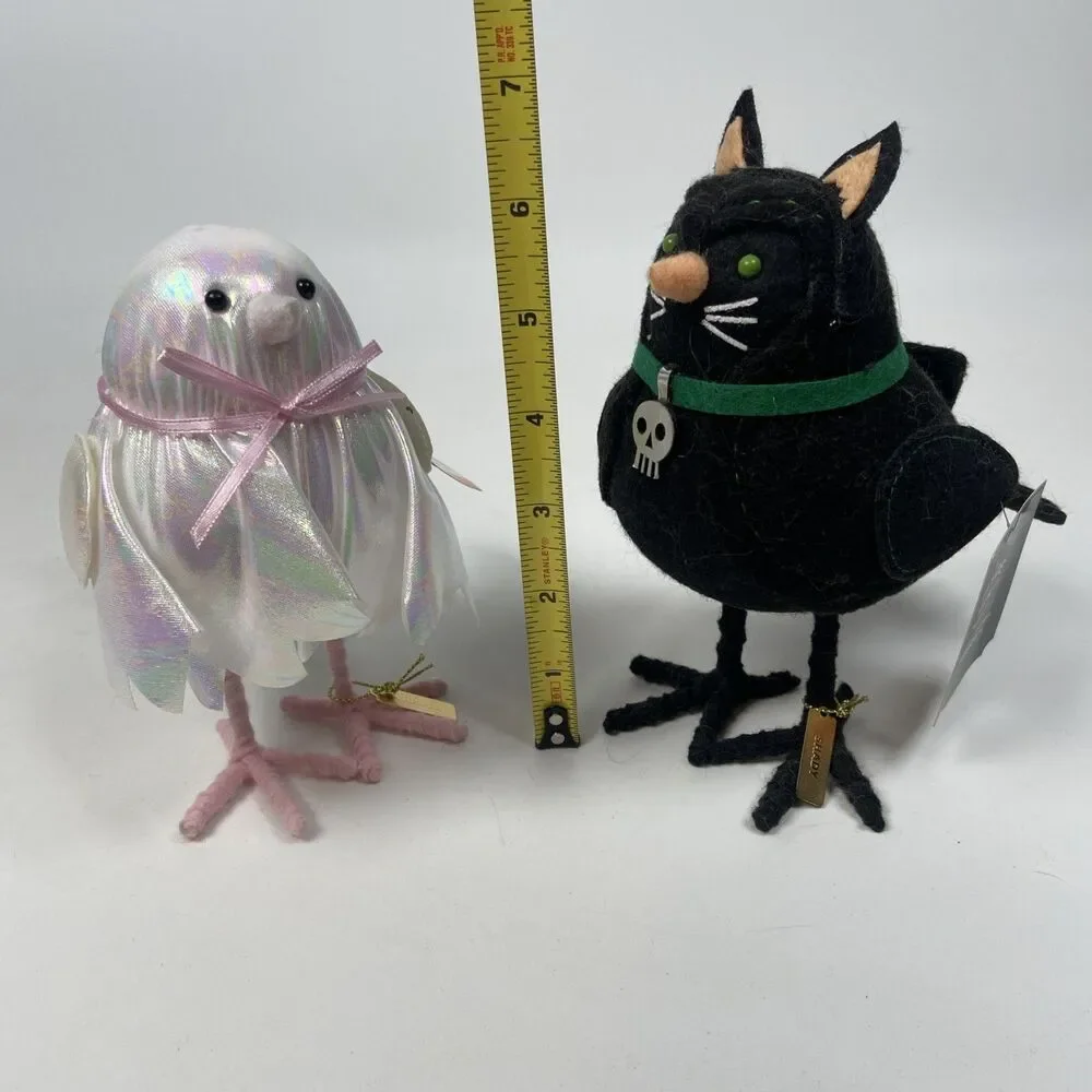 2025 Hyde & Eek Featherly Friends Whisper Ghost Shimmer White Shady Black Cat -2